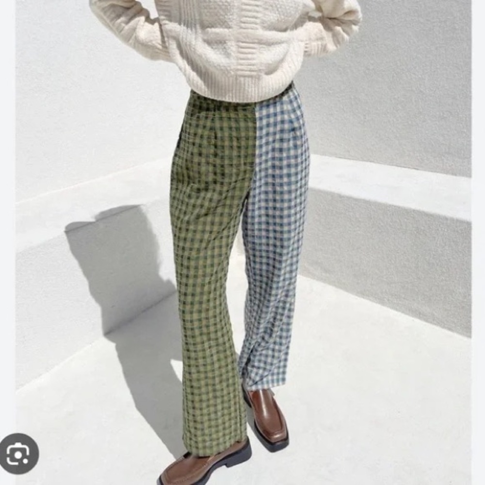 RARE Lisa Says Gah Gingham Checkered Pants